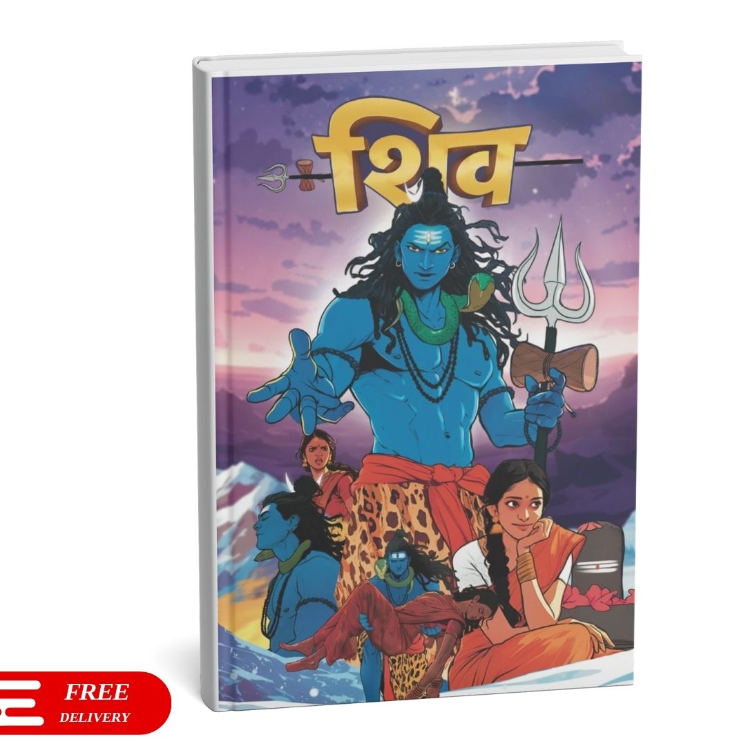 Hindi Comic Book Bundle Krishna, Shiv, Hanuman & Ganesh Stories (Set of 4)