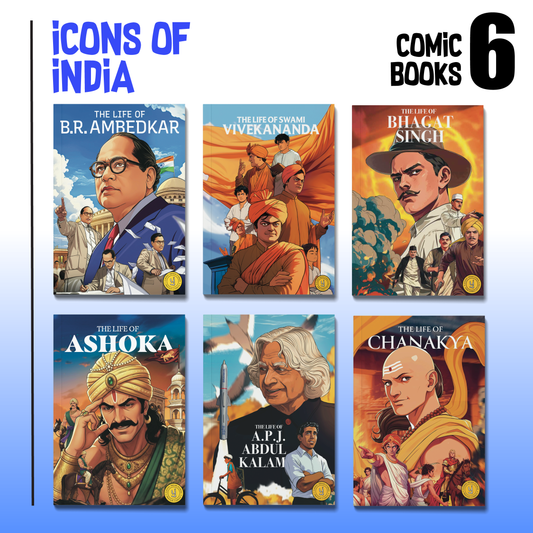 Icons of india - 6 comic book set (English)