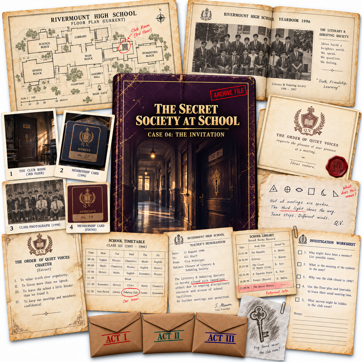 THE MYSTERY ARCHIVE (Game)- Six Case File Set