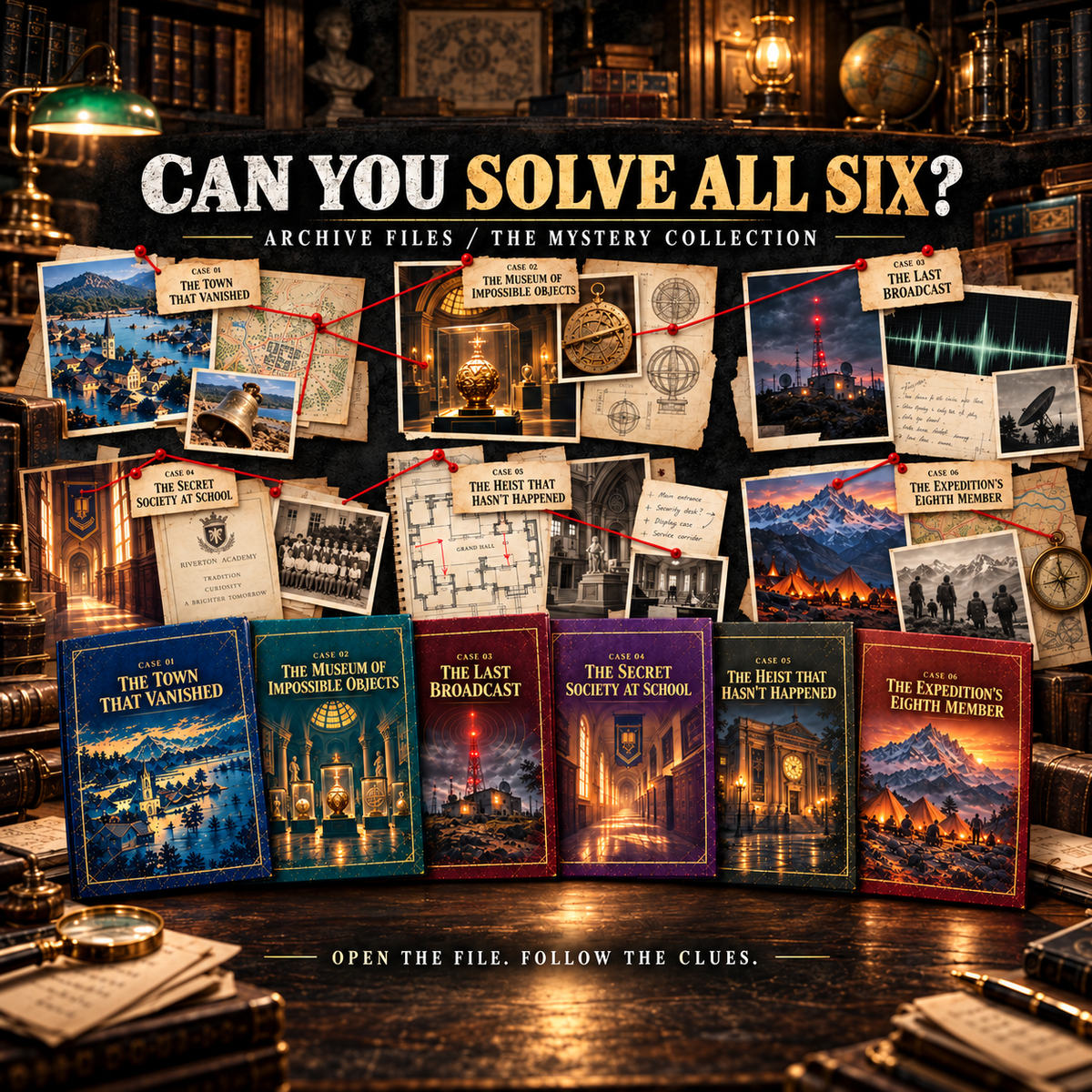 THE MYSTERY ARCHIVE (Game)- Six Case File Set