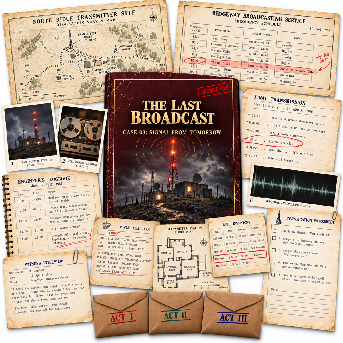 THE MYSTERY ARCHIVE (Game)- Six Case File Set