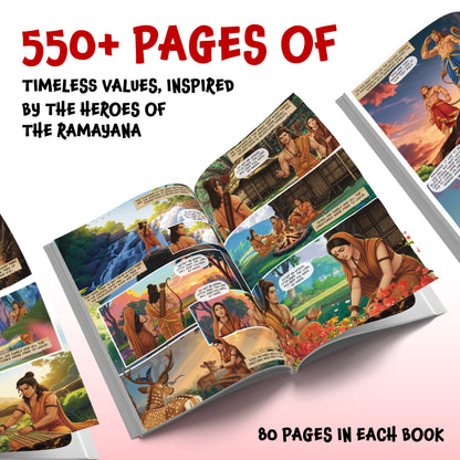 The Ramayana (English) - set of 7 comics